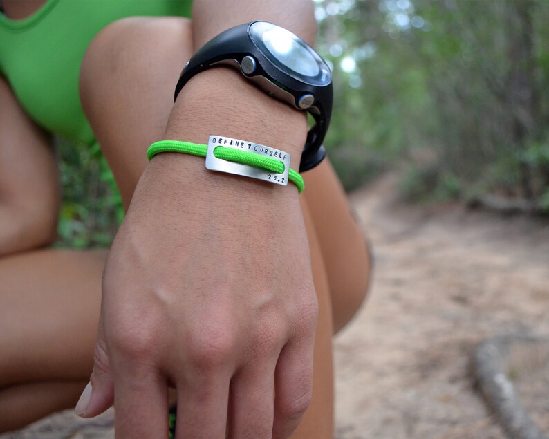 Runner ID Bracelet Hand Stamped Personalize Marathon Etsy