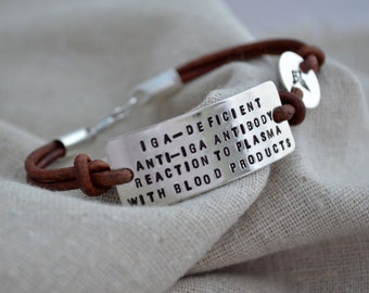 Four Line Medical Alert Bracelet - Personalize - Customize