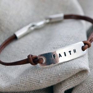 Leather Faith Bracelet - Beautiful Women&#39;s Accessory
