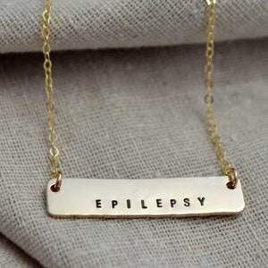 Suspended Medical Alert Necklace Gold or Silver Personalize image 2