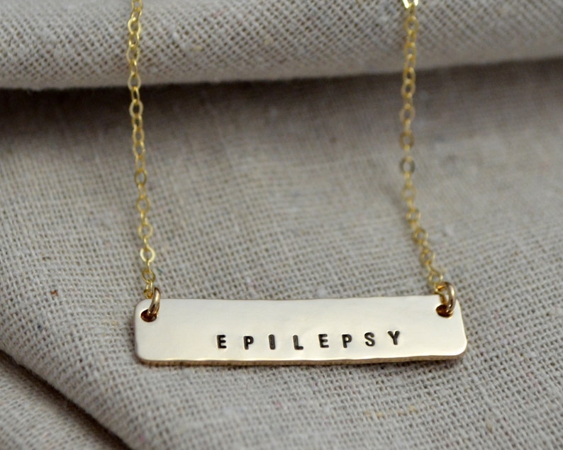 Suspended Medical Alert Necklace Gold or Silver Personalize image 2