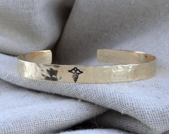 Thin Medical ID Cuff Bracelet - Personalize