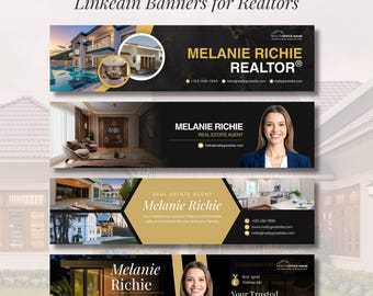 Linkedin Banner Real Estate Agent Linkedin Banners Canva Social Media Templates Realtor Marketing