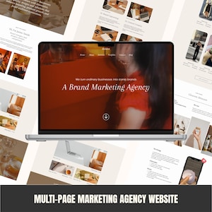 Canva Website Template Digitales Marketing Portfolio Social Media Account (Digitaler Download)