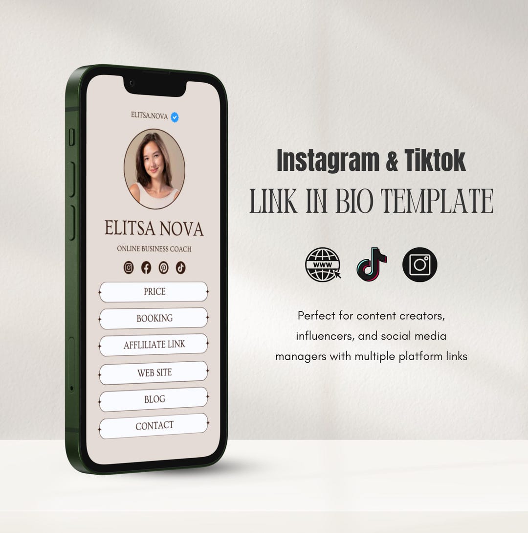Link in Bio Template Instagram Canva Stan Store Template Beacons ...