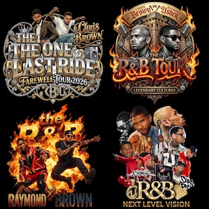 Chris Brown And Usher Raymond PNG Bundle, R&B Tour 2026 PNG Bundle, Concert Tour 2026 Chris Brown Shirt Usher Raymond Shirt, Concert Shirt image 4