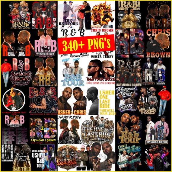 Raymond And Brown R&B Tour PNG Bundle (Digital Download) Chris Brown Vs Usher Raymond IV Concert Tour 2026 Chris Brown Png Usher Raymond Png