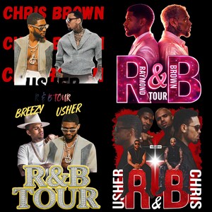 Chris Brown And Usher Raymond PNG Bundle, R&B Tour 2026 PNG Bundle, Concert Tour 2026 Chris Brown Shirt Usher Raymond Shirt, Concert Shirt image 3