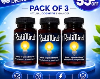 3x Natural Cognitive Support Supplement Capsules |30 Vegetable capsule each