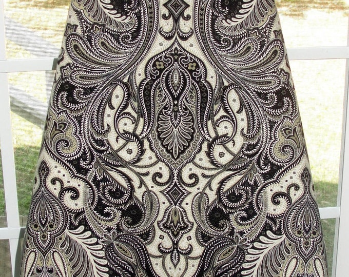 Decorative Ironing Board Cover Paisley Print With Black Cream and Green