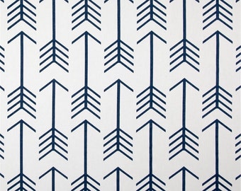 Premier Prints Arrow Storm Navy Blue Valance 50" wide x 16" long Lined Or Unlined Blue and White