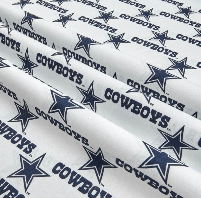 NFL Dallas Cowboys Fabric by the half yard 18 x 58 | Etsy