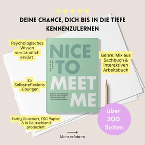Book "Nice to meet me" with knowledge & exercises from psychology | Workbook Get to know yourself | Personal development Self-love Mindfulness