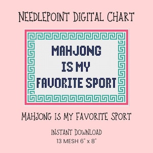 Mahjong-mönster | Mönster för "Min favoritsport" (PDF-nedladdning)