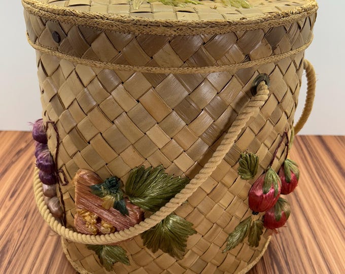 Featured listing image: Simon Styled by Mister Ernest Wicker Embroidered Fruit Purse