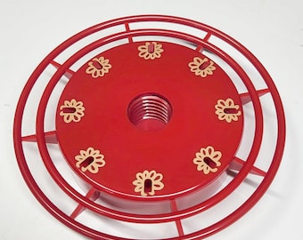 Fondo de repuesto atornillado para nuestras piezas de comedero de vidrio transparente para colibríes