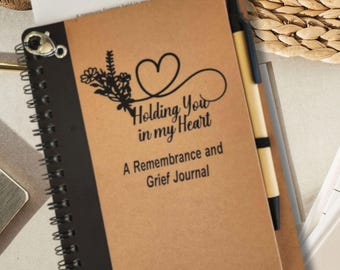 Diario de duelo con dije de corazón: libro de recuerdos para sanar la memoria