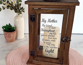Linterna Madre – Candelabro conmemorativo personalizado, regalo para mamá