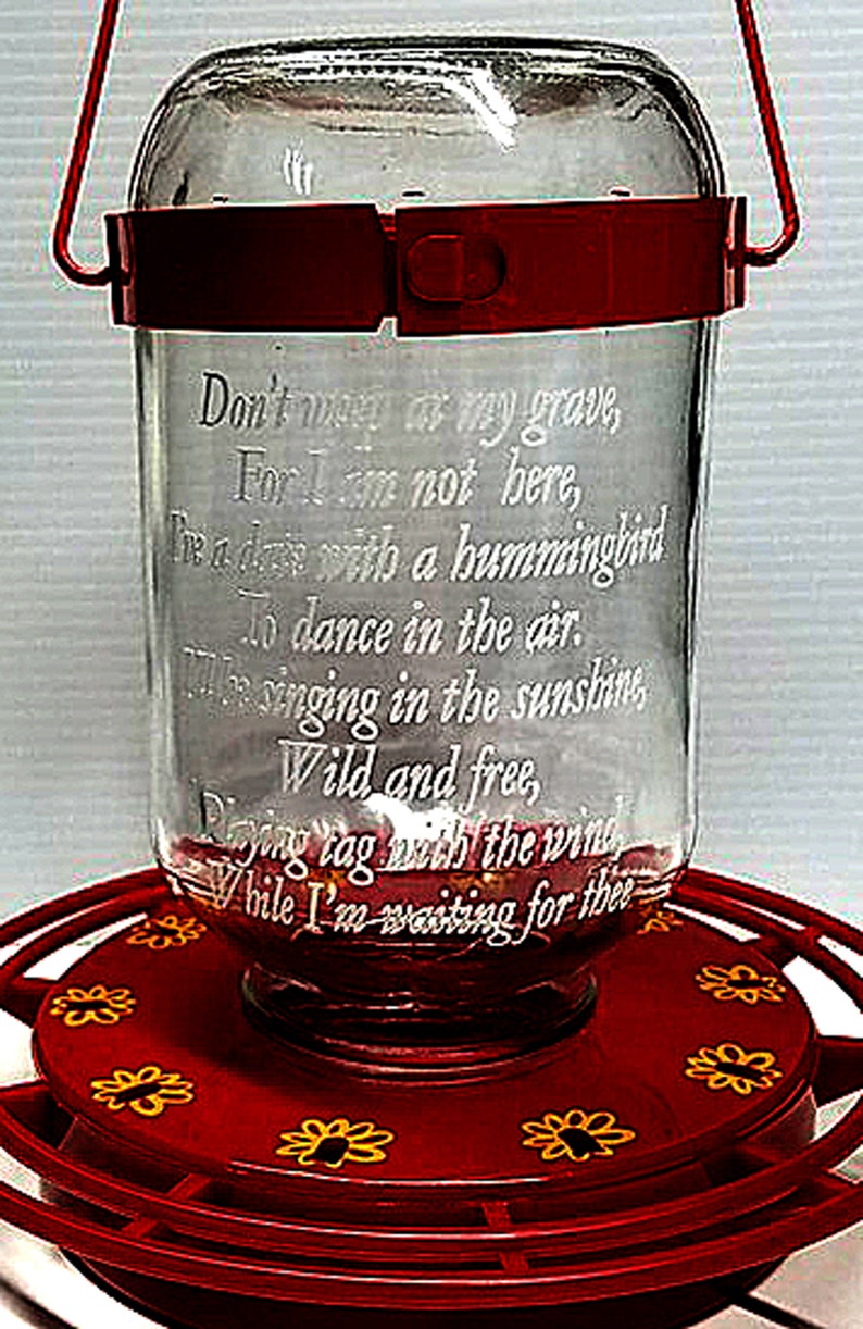 Hummingbird Feeder Celebration of Life Decorations Sympathy Etsy