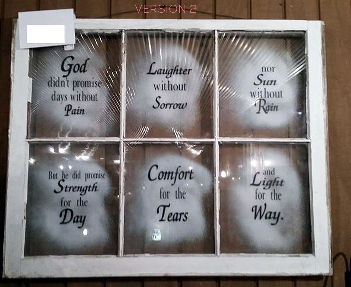 Vintage Window Decals God Didn't Promise Inspirational Etsy