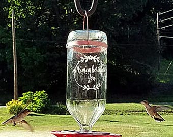 Remembering You Hummingbird Feeder | Sympathy Bereavement Gift for Loss of Loved One Memorial