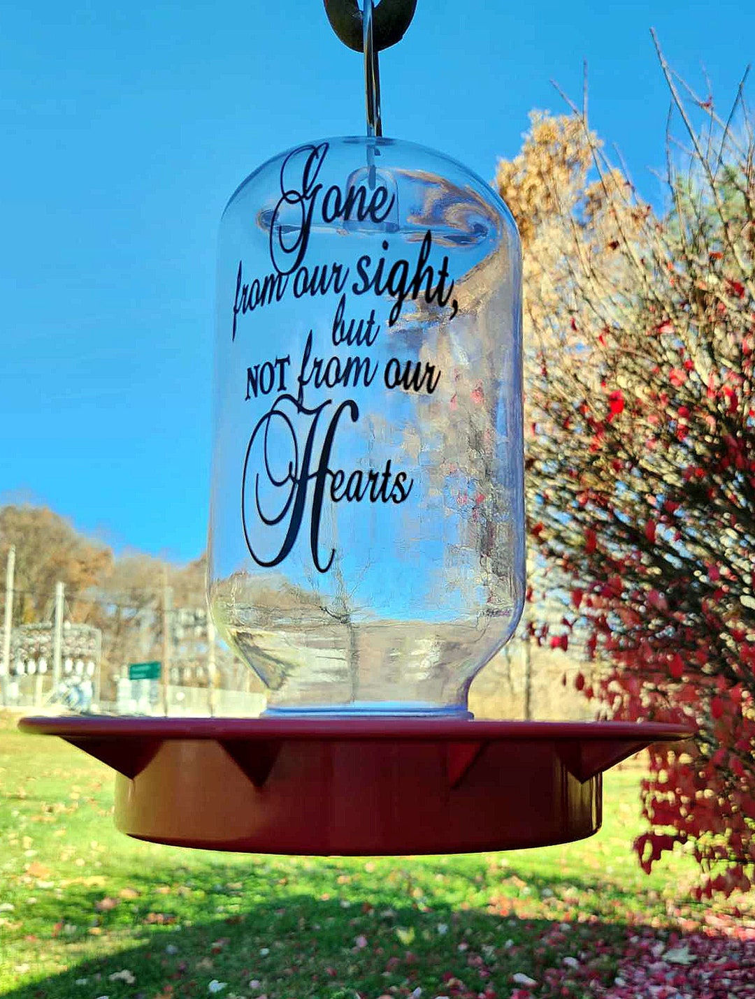 Sympathy Gift Loss of Father, Plastic Humming Bird Feeder, Hummingbird