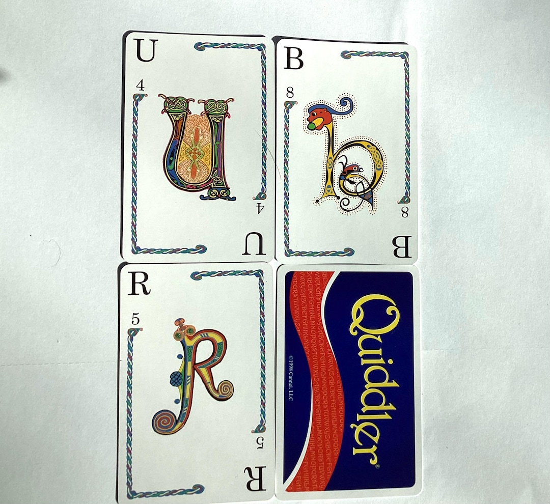 Quiddler Letters 6 Cards From 1998 Quiddler Word Game, Random Letters - Etsy