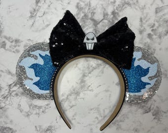 Hades Mouse Ear Headband, Hades Mickey Ears, Hades Minnie Ears, Villain Mouse Ears, Mouse Ears Headband, Villain Mickey Ears, Mouse Ears