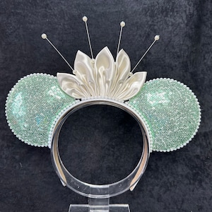 Tiana Mouse Ear Headband, Princess and the Frog Mouse Ear Headband, Tiana Minnie Ears, Tiana Mickey Ears, Tiana Mouse Ears
