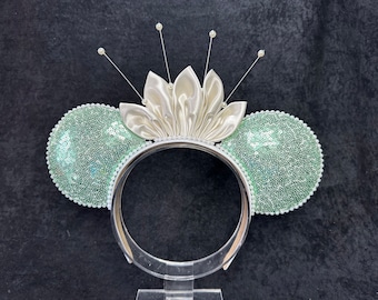 Tiana Mouse Ear Headband, Princess and the Frog Mouse Ear Headband, Tiana Minnie Ears, Tiana Mickey Ears, Tiana Mouse Ears