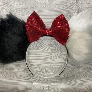 Cruella Mickey Ears, Cruella, Cruella Minnie Ears, Cruella Headband, Cruella Mickey Ears Headband, Mouse Ear Headband, Cruella Mouse Ears