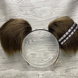 Chewbacca Mouse Ears, Chewie Ears, Chewbacca Ears, Wookie Ears, Chewbacca Headband, Mouse Ears Headband, Star Wars Ears, Chewbacca, Chewie