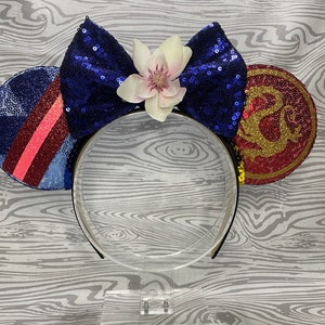Mulan Mouse Ears Headband, Mulan Mouse Ears, Mulan Mickey Ears, Mulan Minnie Ears, Character Ears, Mulan Cosplay, Mulan Costume, Mouse Ears