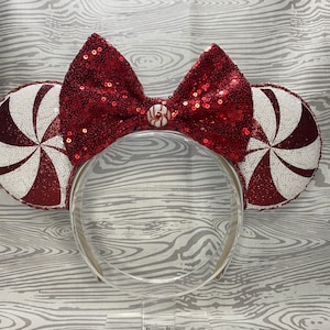 Peppermint Ears, Peppermint Mouse Ears, Peppermint Mickey Ears, Peppermint Minnie Ears, Christmas Mouse Ears, Christmas Mickey Ears