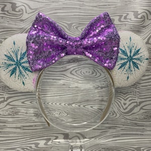 Frozen II Elsa Ears, Frozen Elsa Ears, Elsa Mickey Ears, Elsa Minnie Ears, Elsa Mouse Ears Headband, Frozen Ears, Mickey Ears, Minnie Ears