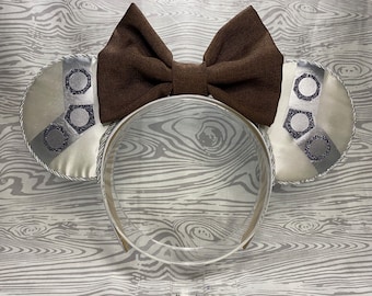 Princess Leia Mouse Ear Headband, Princess Leia Mickey Ears, Princess Leia Minnie Ears, Princess Leia Mouse Ears, Leia Ears, Leia Mouse Ears