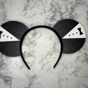 Groom Mouse Ears Headband, 3D Printed Groom Mouse Ears, Groom Mickey Ears, 3D Printed Ears, Groom Mickey Mouse Ears, Wedding Mouse Ears