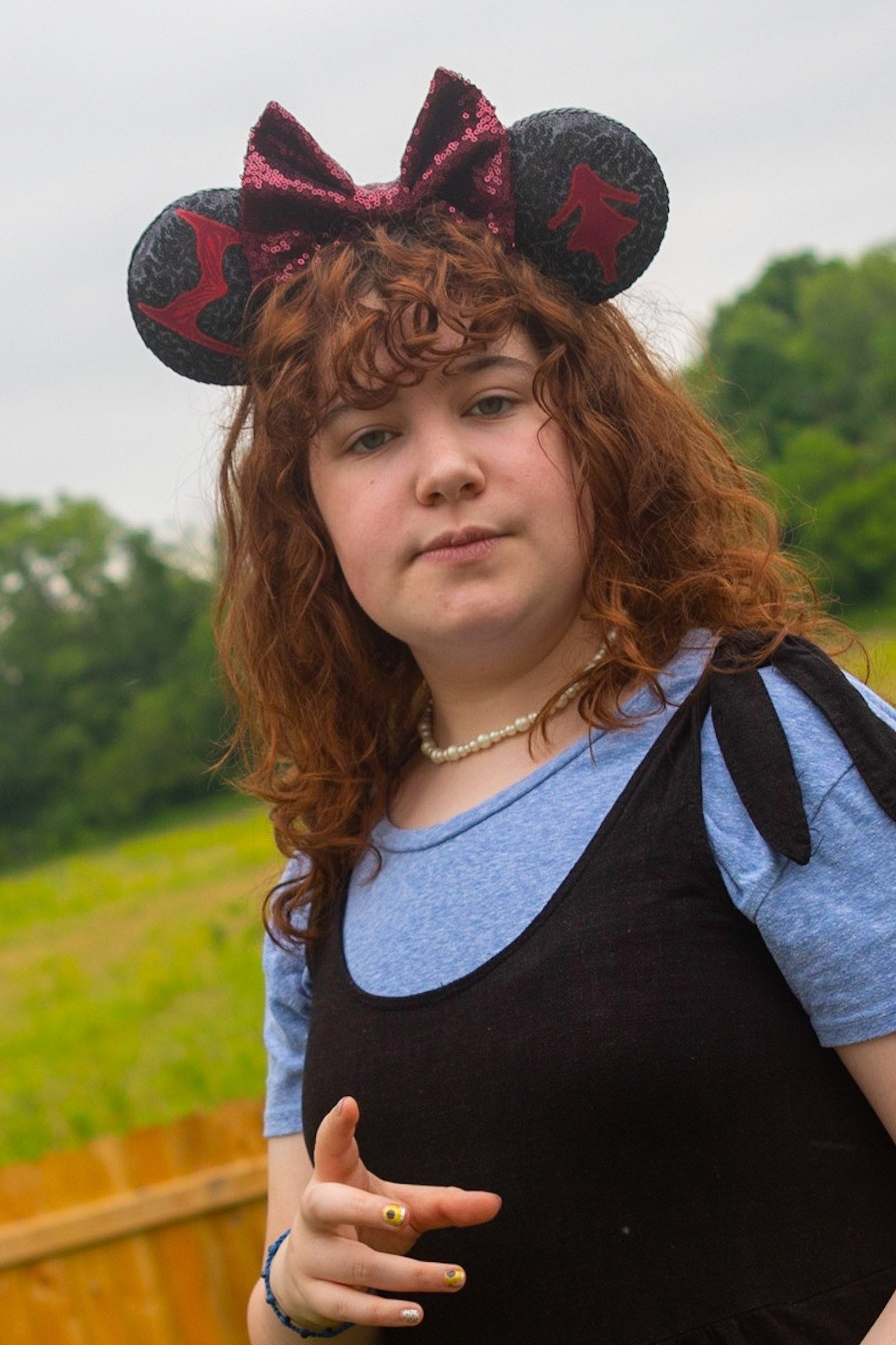 Disney Parks Marvel Scarlet Witch Minnie Ears Headband Ears Wanda Maximoff Scarlet Witch Minnie Ears, Scarlet Witch Mickey Ears  main image 3