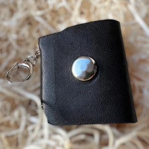 Personalised Leather Photo Keyring Set of 3, 10 Photos Each | Engagement Gift