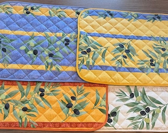 French Placemat featuring Ripe Olives