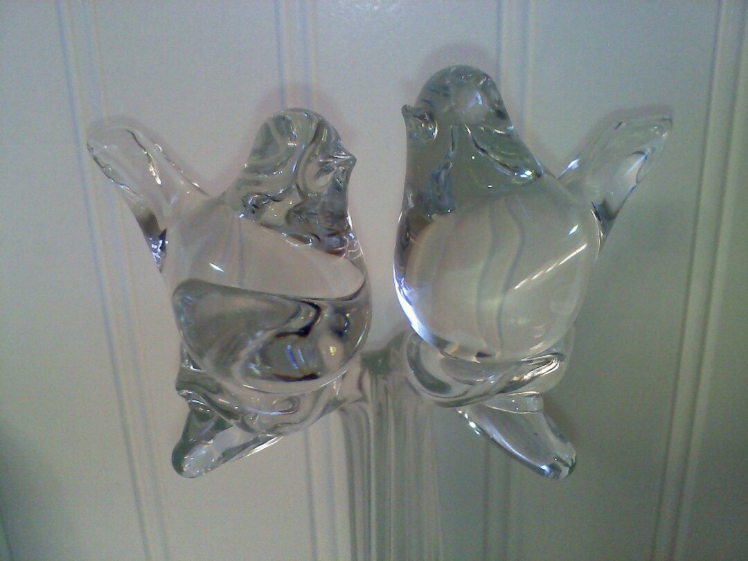 Vintage Crystal Love Birds Wedding Caketopper Etsy