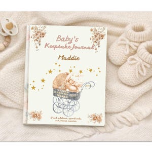 Registro de vacunación del bebé, diario de registro de inmunizaciones, libro de recuerdos de hitos.