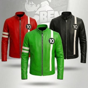 Ben 10 Handmade Real Leather Jacket – Alien Force & Omniverse Cosplay Costume