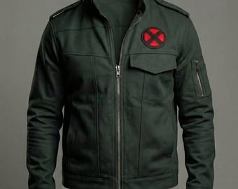 Veste en cuir inspirée du professeur X – Manteau cosplay super-héros Charles Xavier X-Men | Style Doomsday | Patrick Stewart