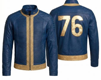 Blouson en cuir inspiré de Fallout 76 - Costume de cosplay de l'Abri 33
