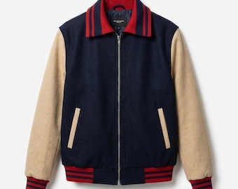 Veste universitaire inspirée de Stranger Things - Blouson aviateur rétro des années 80, manteau d'hiver unisexe