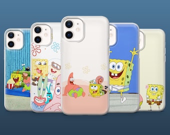 Coque Bob l'éponge Nickelodeon pour iPhone 17,16,15,14,13, Samsung S25Fe, S24, S23, S22, A16, A26, A56, Pixel 9Pro, 8A,