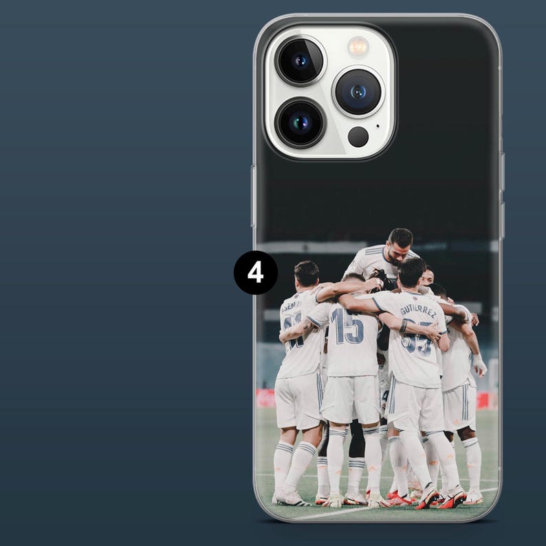 Real Madrid Phone Case La Liga Football Cover for iPhone 17,16,15,14,13, Samsung S25Fe,S24,S23,S22,A16,A26,A56, Pixel 9Pro,8A, 4