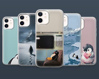 Funda de teléfono con diseño de pingüino ártico para iPhone 17, 16, 15, 14 y 13, Samsung S25Fe, S24, S23, S22, A16, A26, A56, Pixel 9Pro y 8A.
