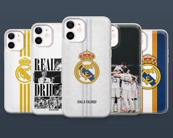 Funda de teléfono del Real Madrid La Liga Football Cover para iPhone 17, 16, 15, 14, 13, Samsung S25Fe, S24, S23, S22, A16, A26, A56, Pixel 9Pro, 8A,